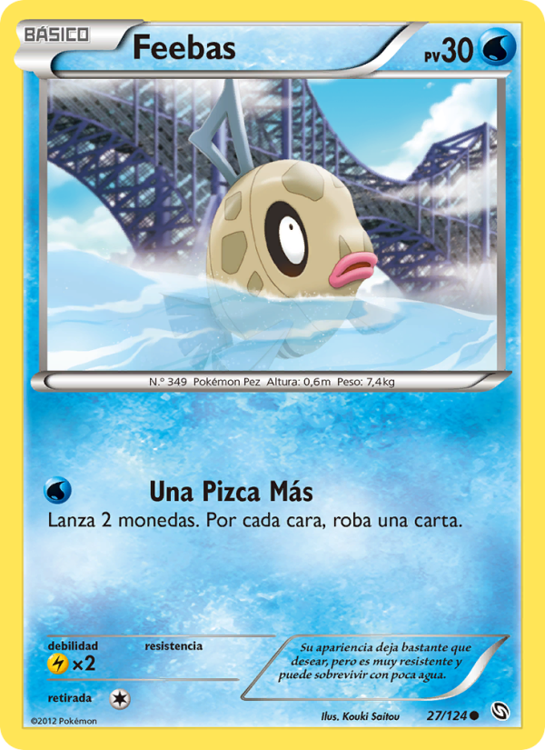 Feebas 27 — Dragones Majestuosos (Spanish Pokémon TCG card)