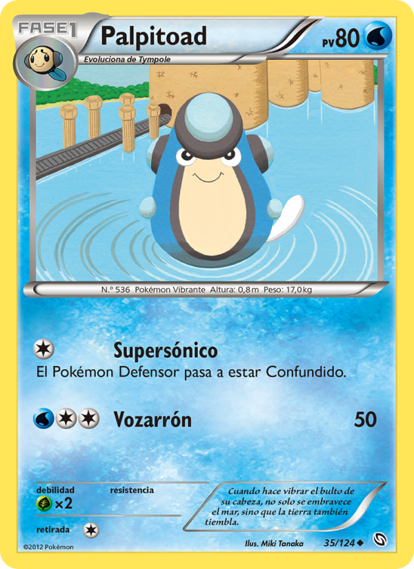 Palpitoad 35 — Dragones Majestuosos (Spanish Pokémon TCG card)