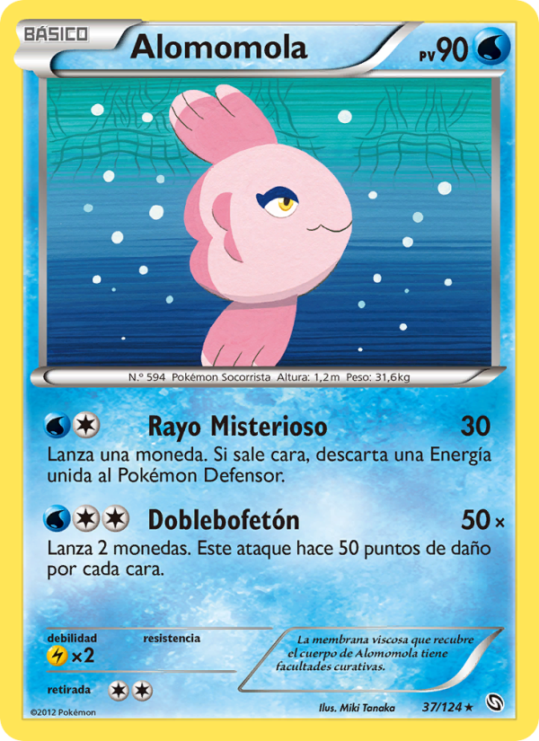 Alomomola 37 — Dragones Majestuosos (Spanish Pokémon TCG card)