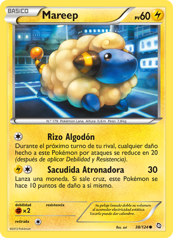 Mareep 38 — Dragones Majestuosos (Spanish Pokémon TCG card)