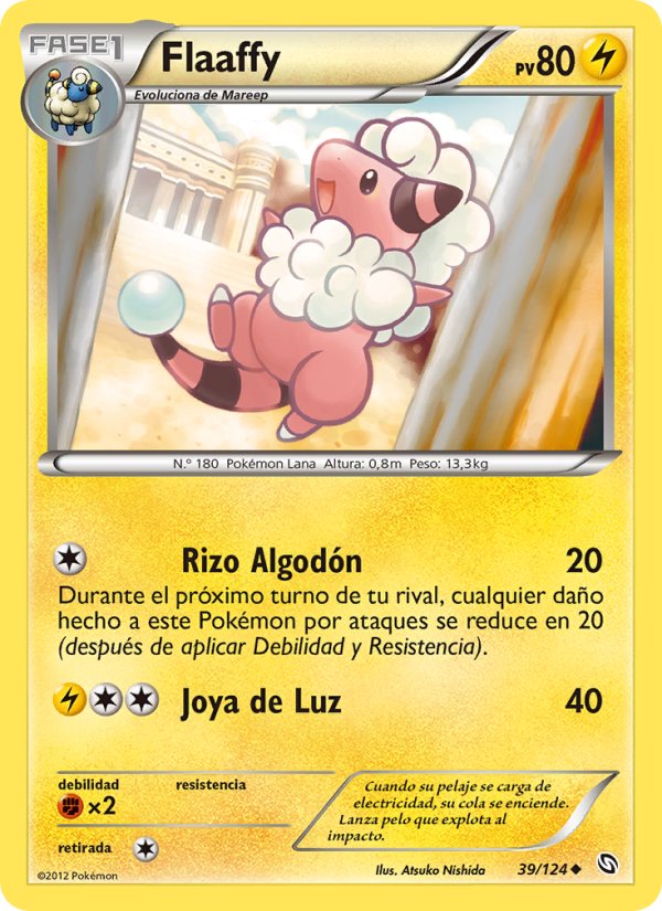 Flaaffy 39 — Dragones Majestuosos (Spanish Pokémon TCG card)