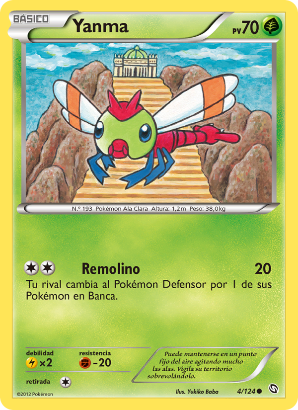 Yanma 4 — Dragones Majestuosos (Spanish Pokémon TCG card)