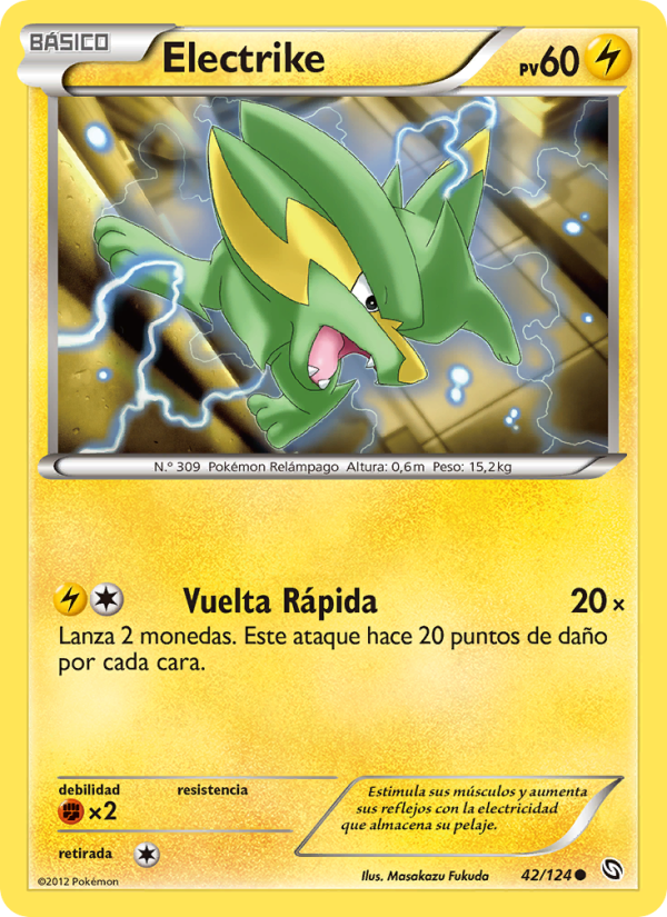 Electrike 42 — Dragones Majestuosos (Spanish Pokémon TCG card)