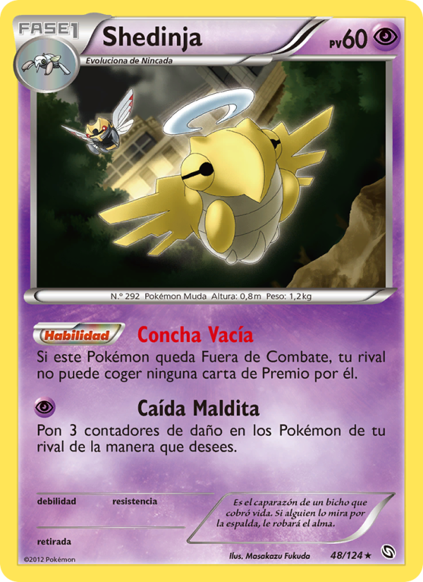 Shedinja 48 — Dragones Majestuosos (Spanish Pokémon TCG card)