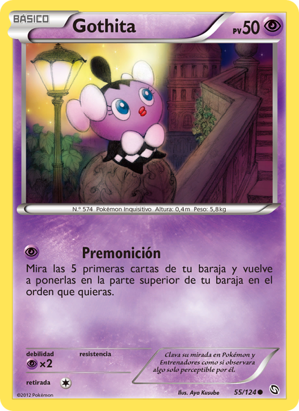 Gothita 55 — Dragones Majestuosos (Spanish Pokémon TCG card)
