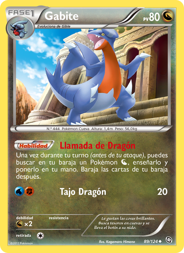 Gabite 89 — Dragones Majestuosos (Spanish Pokémon TCG card)