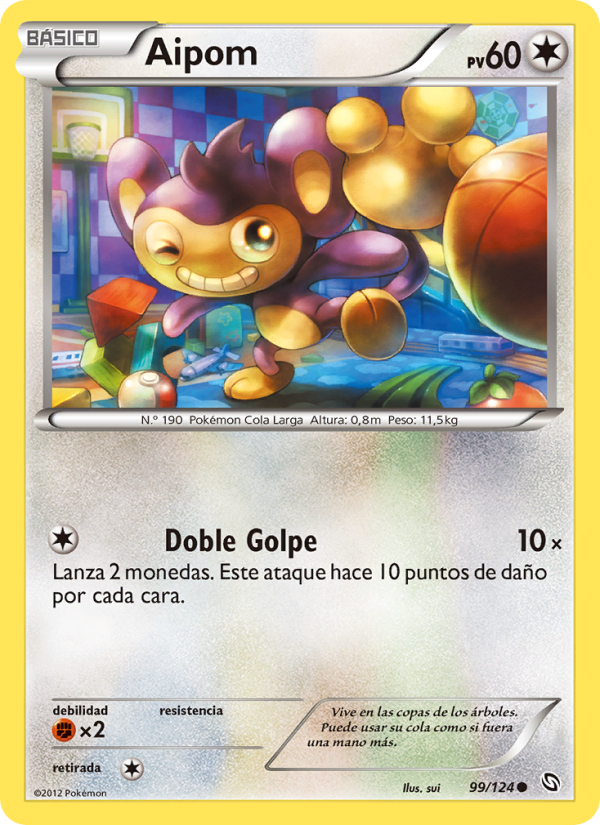Aipom 99 — Dragones Majestuosos (Spanish Pokémon TCG card)
