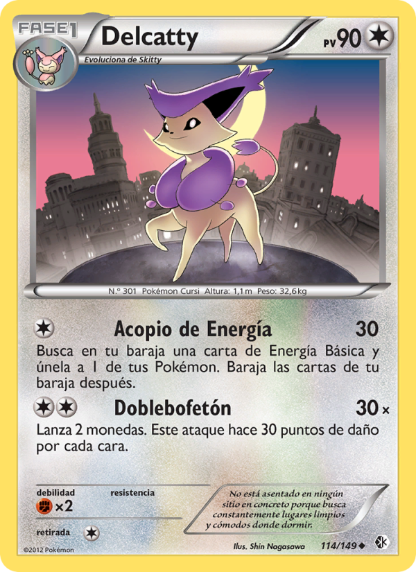 Delcatty 114 — Fronteras Cruzadas (Spanish Pokémon TCG card)