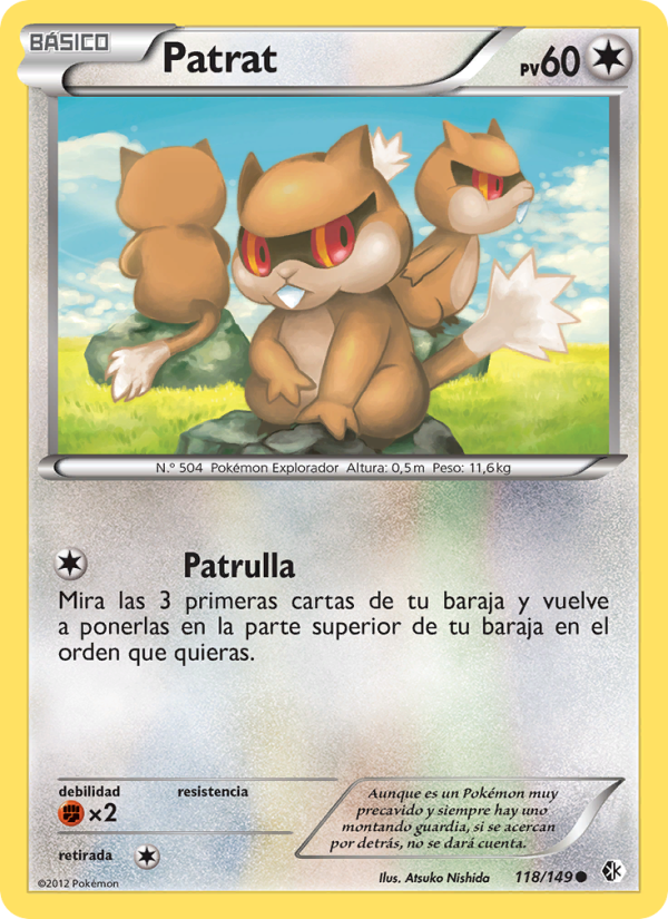 Patrat 118 — Fronteras Cruzadas (Spanish Pokémon TCG card)