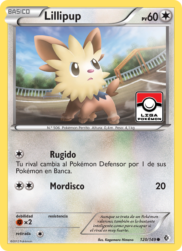 Lillipup 120 — Fronteras Cruzadas (Spanish Pokémon TCG card)
