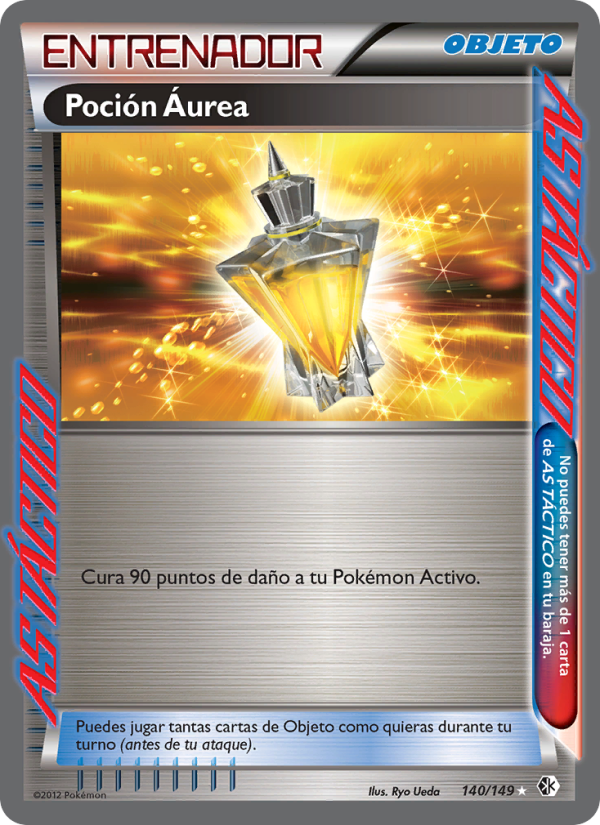 Poción Áurea 140 — Fronteras Cruzadas (Spanish Pokémon TCG card)