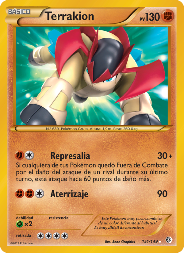 Terrakion 151 — Fronteras Cruzadas (Spanish Pokémon TCG card)
