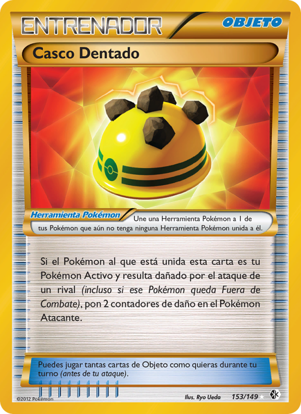Casco Dentado 153 — Fronteras Cruzadas (Spanish Pokémon TCG card)