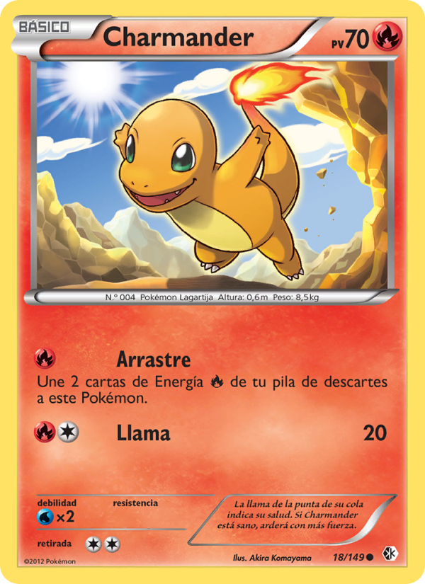 Charmander 18 — Fronteras Cruzadas (Spanish Pokémon TCG card)