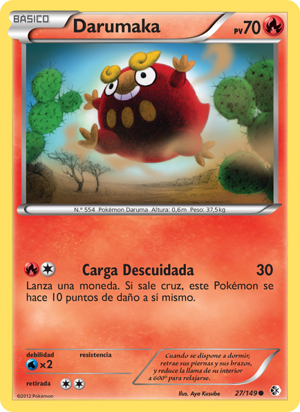 Darumaka 27 — Fronteras Cruzadas (Spanish Pokémon TCG card)