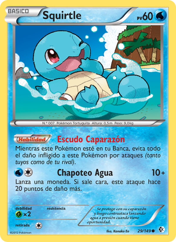 Squirtle 29 — Fronteras Cruzadas (Spanish Pokémon TCG card)