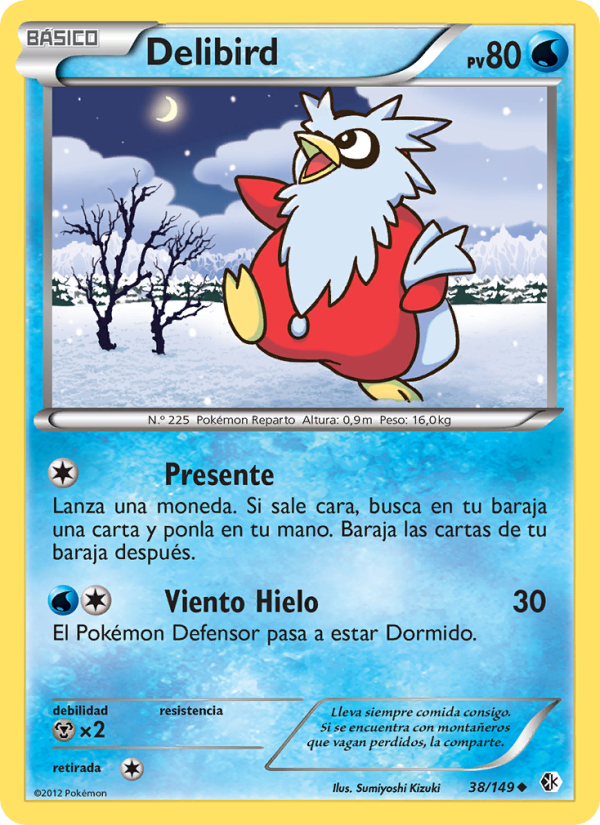 Delibird 38 — Fronteras Cruzadas (Spanish Pokémon TCG card)
