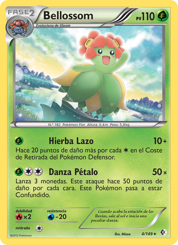 Bellossom 4 — Fronteras Cruzadas (Spanish Pokémon TCG card)