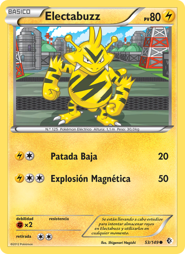 Electabuzz 53 — Fronteras Cruzadas (Spanish Pokémon TCG card)