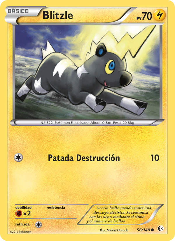 Blitzle 56 — Fronteras Cruzadas (Spanish Pokémon TCG card)