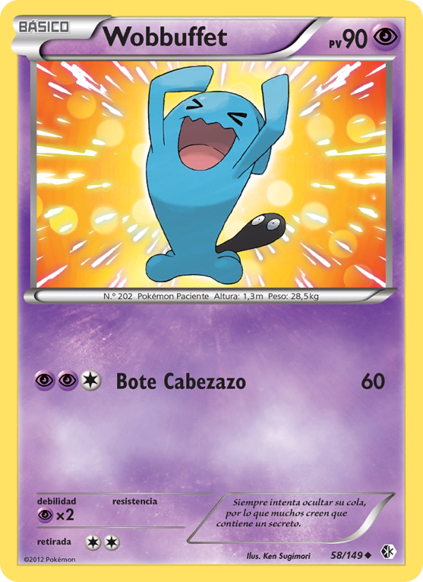 Wobbuffet 58 — Fronteras Cruzadas (Spanish Pokémon TCG card)