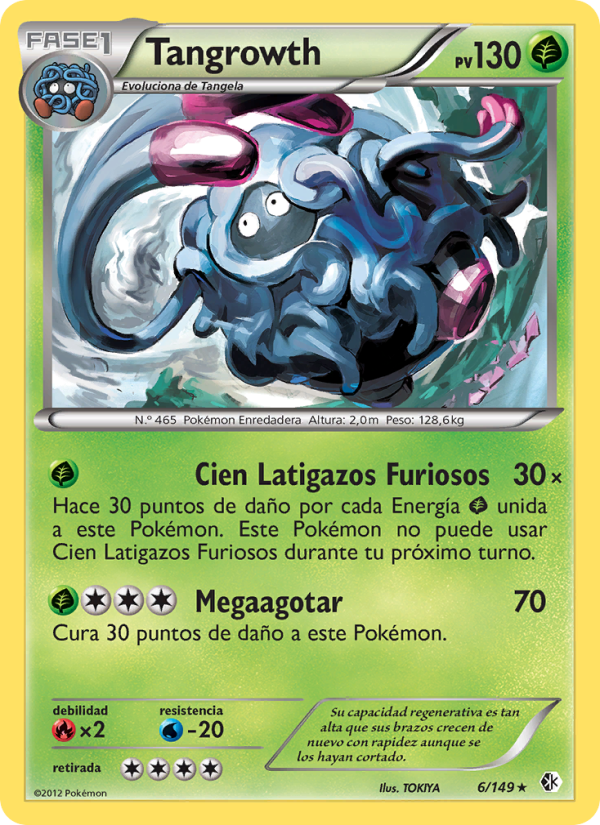 Tangrowth 6 — Fronteras Cruzadas (Spanish Pokémon TCG card)