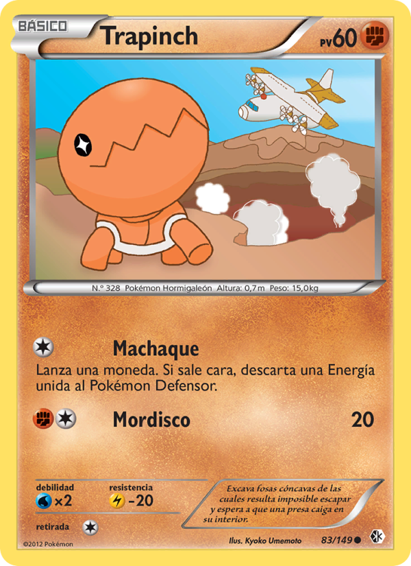 Trapinch 83 — Fronteras Cruzadas (Spanish Pokémon TCG card)