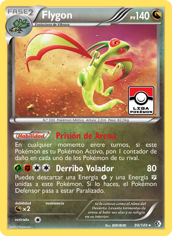 Flygon 99 — Fronteras Cruzadas (Spanish Pokémon TCG card)