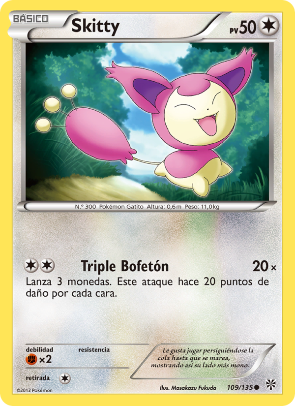 Skitty 109 — Tormenta Plasma (Spanish Pokémon TCG card)