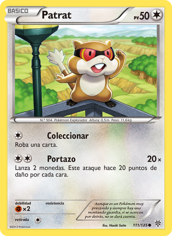 Patrat 111 — Tormenta Plasma (Spanish Pokémon TCG card)