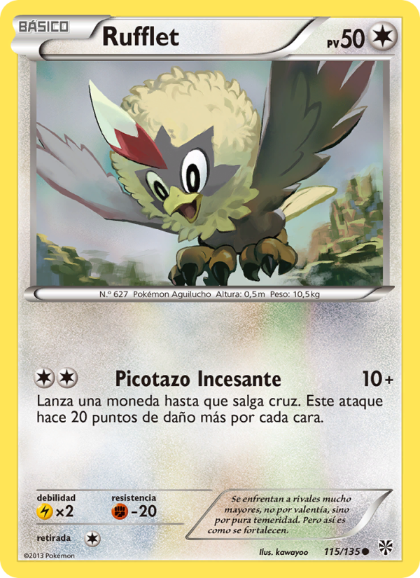 Rufflet 115 — Tormenta Plasma (Spanish Pokémon TCG card)