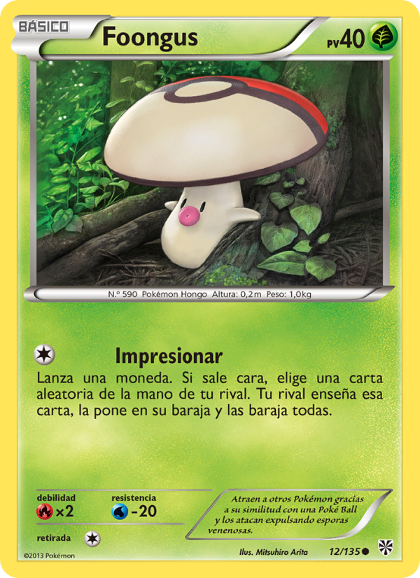 Foongus 12 — Tormenta Plasma (Spanish Pokémon TCG card)