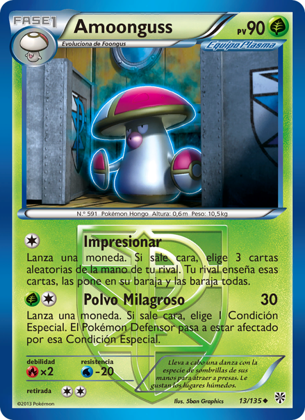 Amoonguss 13 — Tormenta Plasma (Spanish Pokémon TCG card)