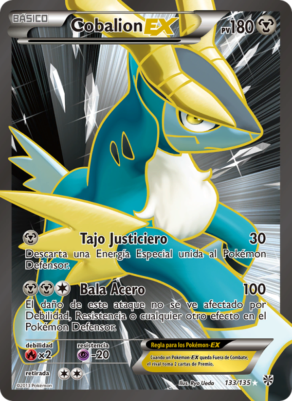 Cobalion-EX 133 — Tormenta Plasma (Spanish Pokémon TCG card)