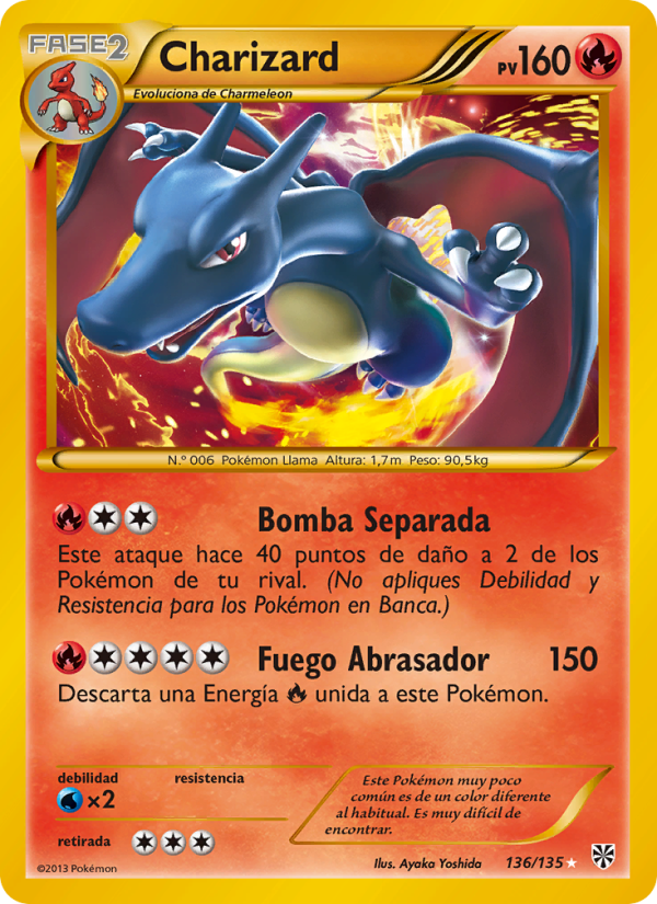 Charizard 136 — Tormenta Plasma (Spanish Pokémon TCG card)