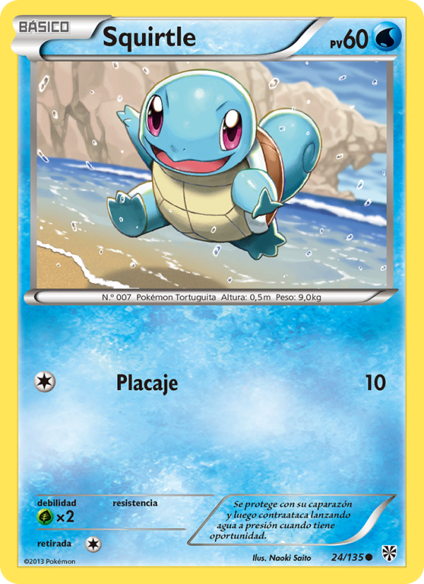 Squirtle 24 — Tormenta Plasma (Spanish Pokémon TCG card)