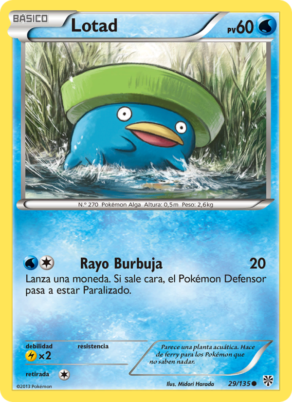 Lotad 29 — Tormenta Plasma (Spanish Pokémon TCG card)