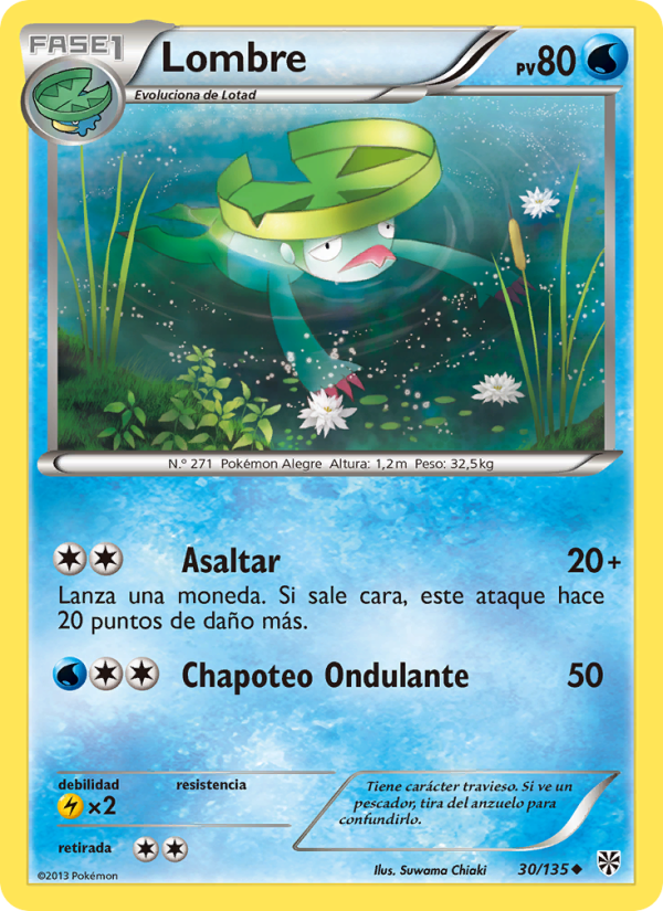 Lombre 30 — Tormenta Plasma (Spanish Pokémon TCG card)