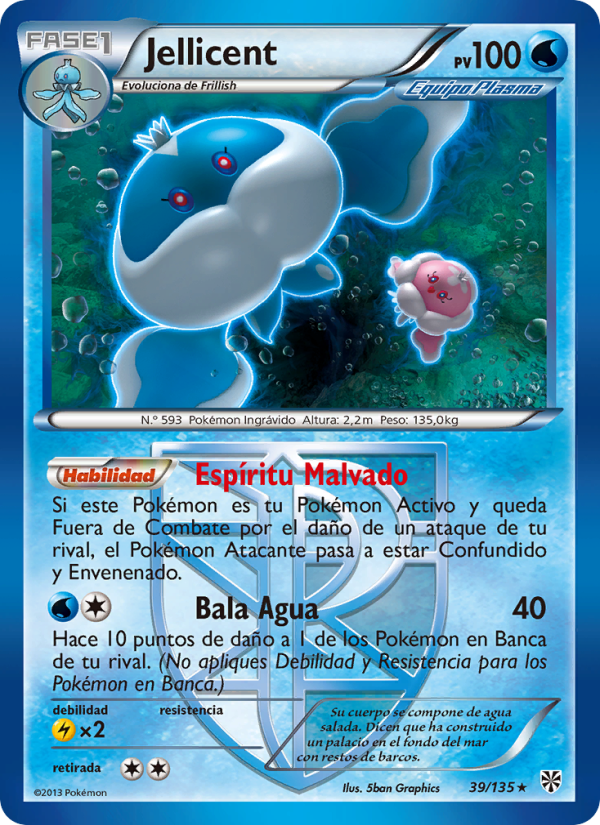Jellicent 39 — Tormenta Plasma (Spanish Pokémon TCG card)