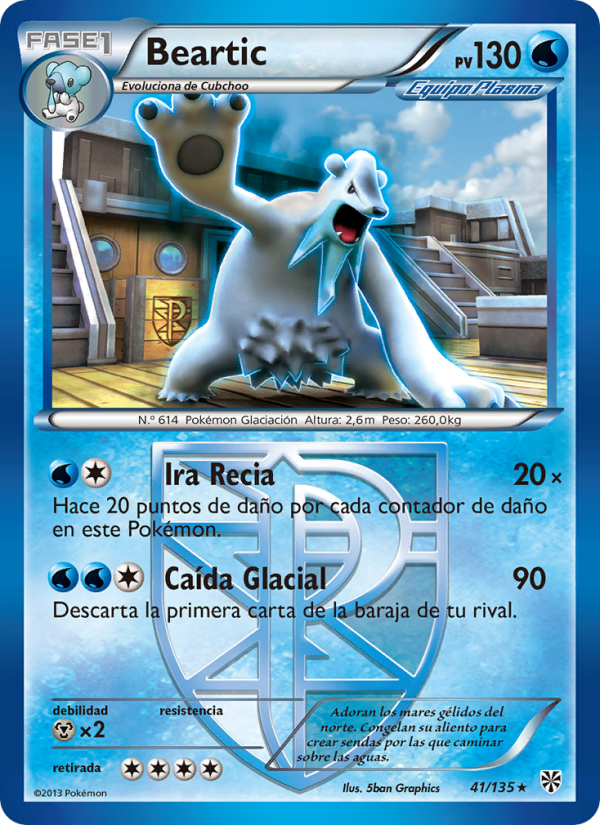 Beartic 41 — Tormenta Plasma (Spanish Pokémon TCG card)
