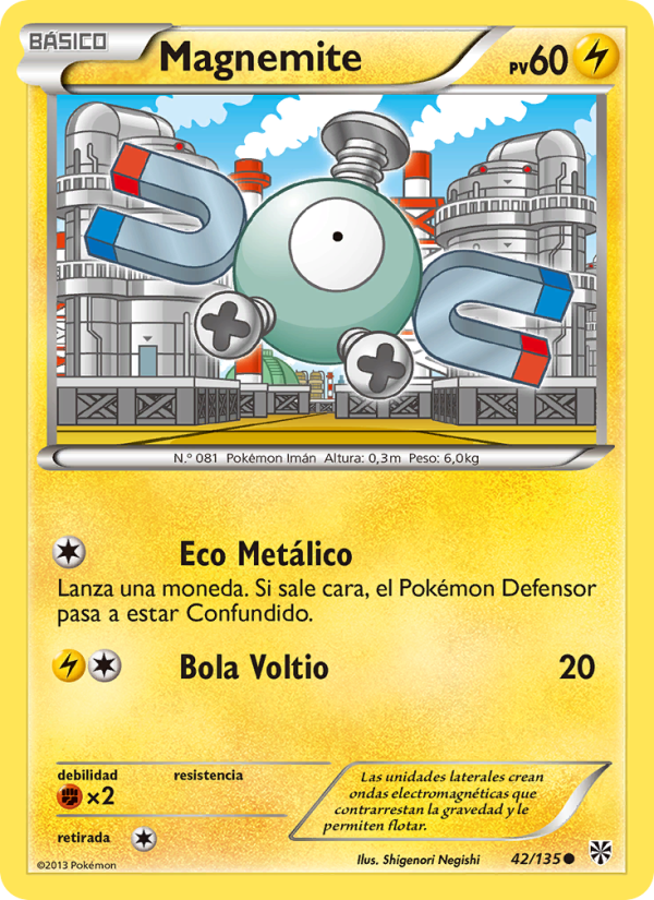 Magnemite 42 — Tormenta Plasma (Spanish Pokémon TCG card)