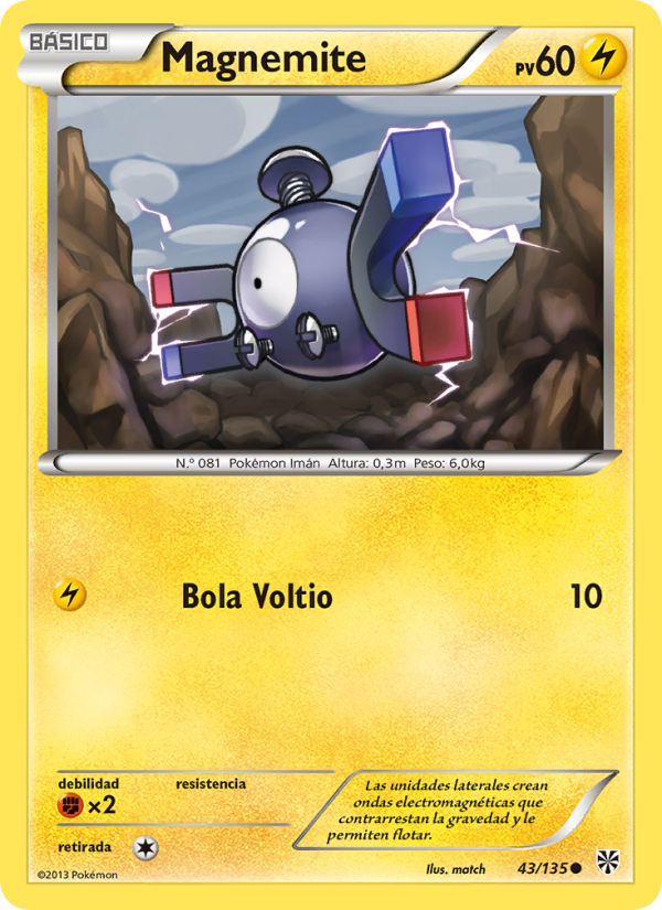 Magnemite 43 — Tormenta Plasma (Spanish Pokémon TCG card)