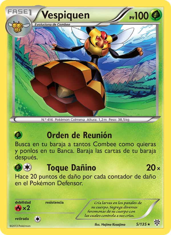 Vespiquen 5 — Tormenta Plasma (Spanish Pokémon TCG card)