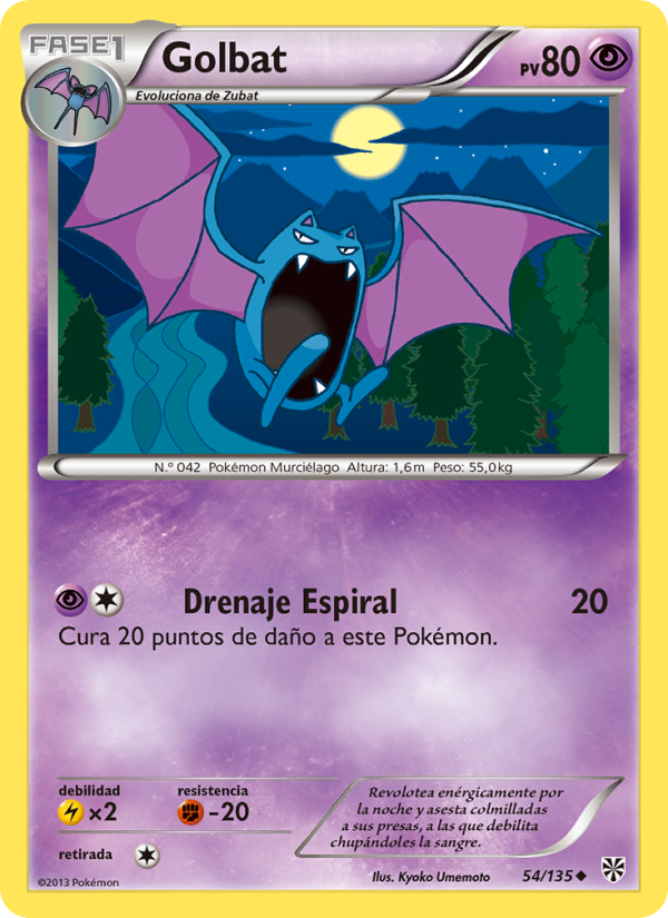 Golbat 54 — Tormenta Plasma (Spanish Pokémon TCG card)