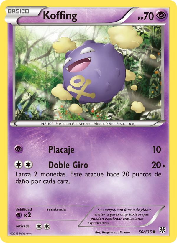 Koffing 56 — Tormenta Plasma (Spanish Pokémon TCG card)