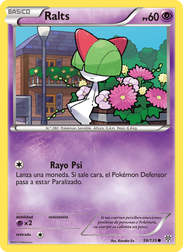 Ralts 59 — Tormenta Plasma (Spanish Pokémon TCG card)