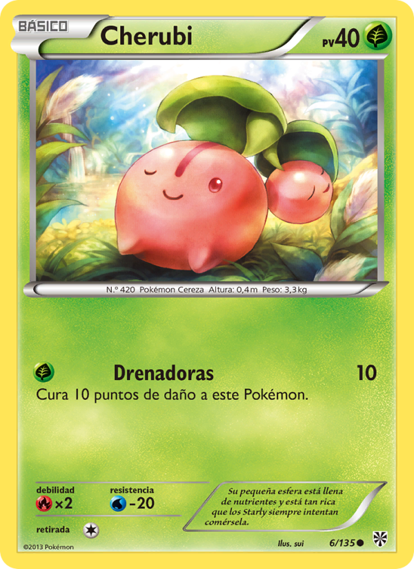 Cherubi 6 — Tormenta Plasma (Spanish Pokémon TCG card)
