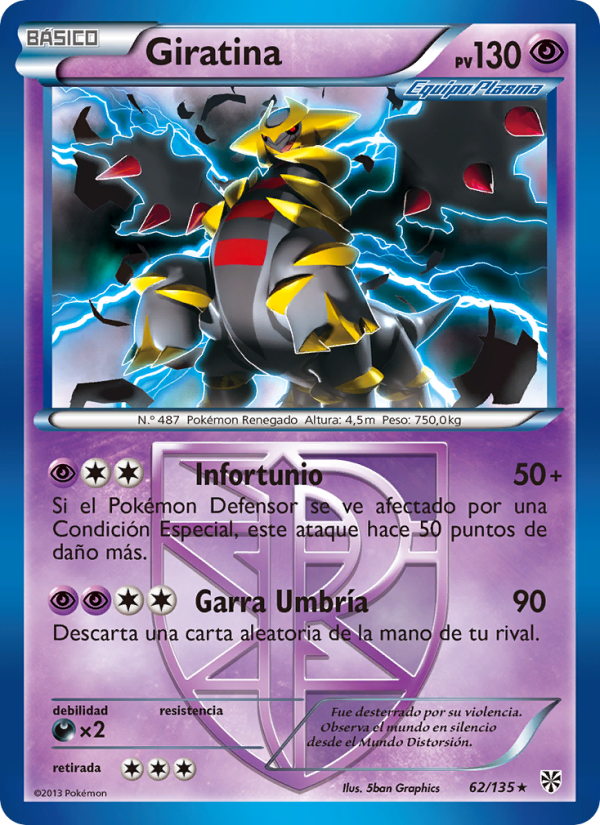 Giratina 62 — Tormenta Plasma (Spanish Pokémon TCG card)