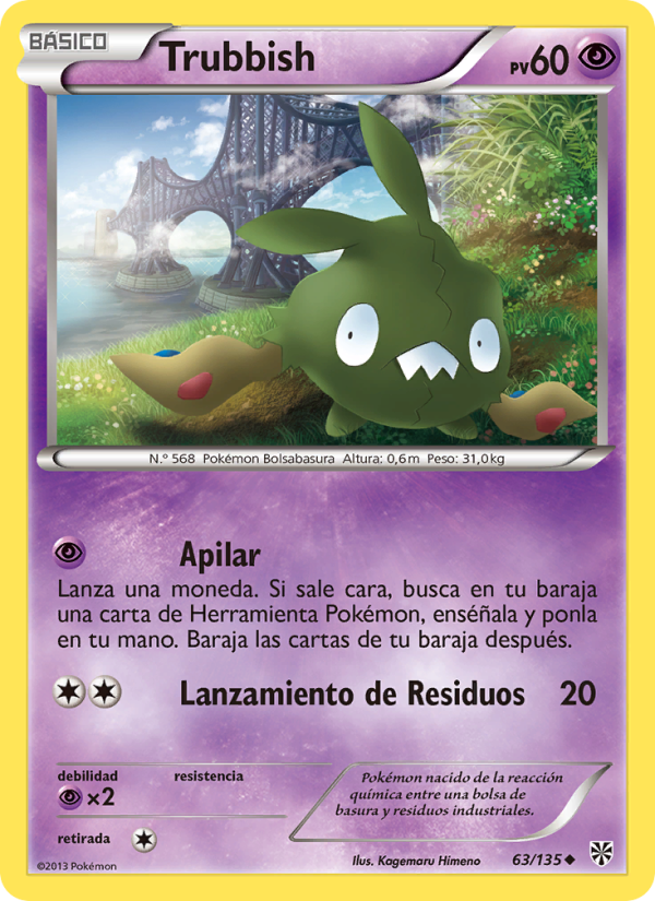 Trubbish 63 — Tormenta Plasma (Spanish Pokémon TCG card)