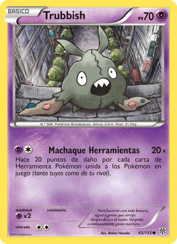 Trubbish 65 — Tormenta Plasma (Spanish Pokémon TCG card)